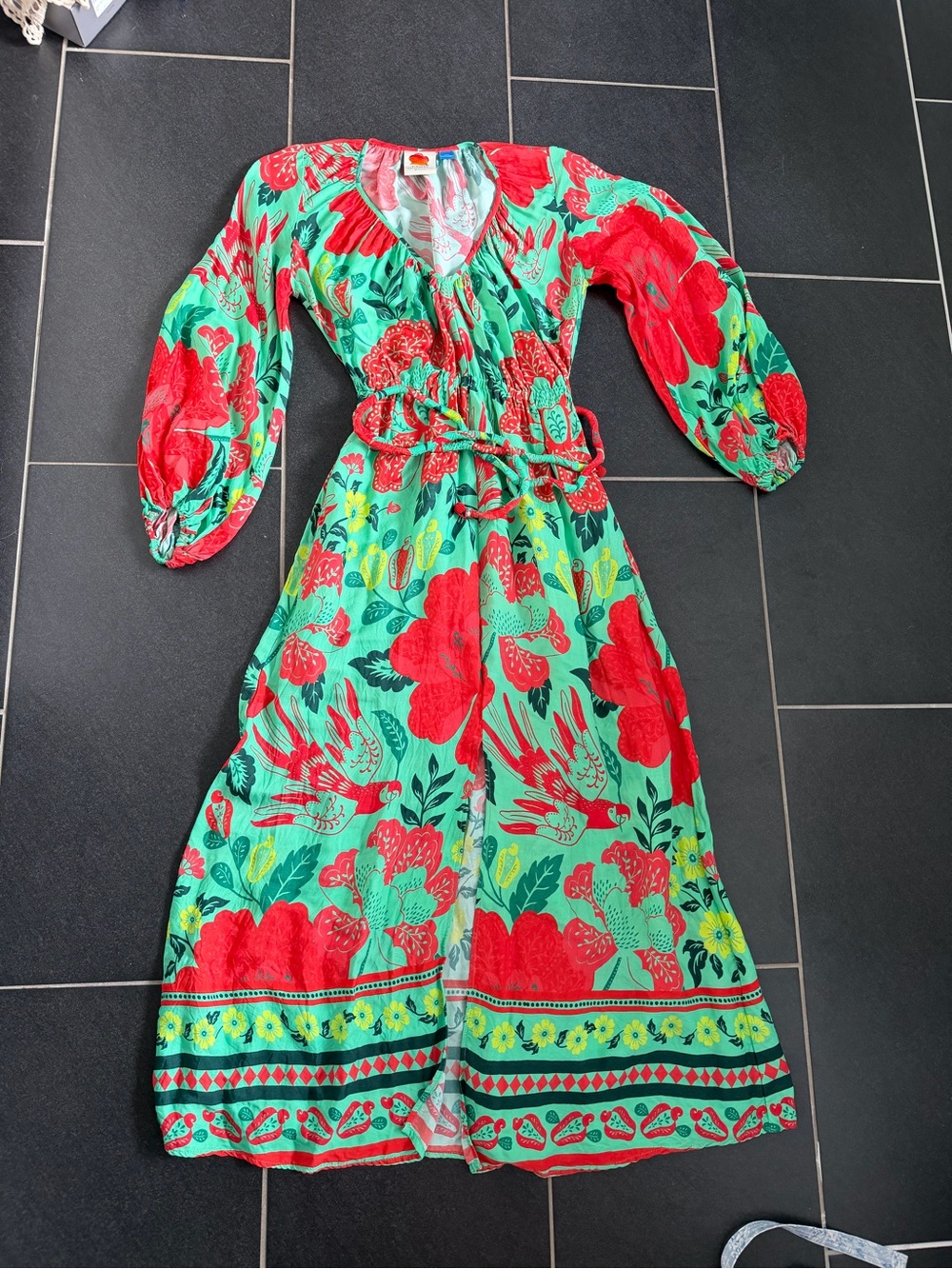 Farm Rio x Anthropologie Poppy Print Maxi Dress xxs (fits like xs)